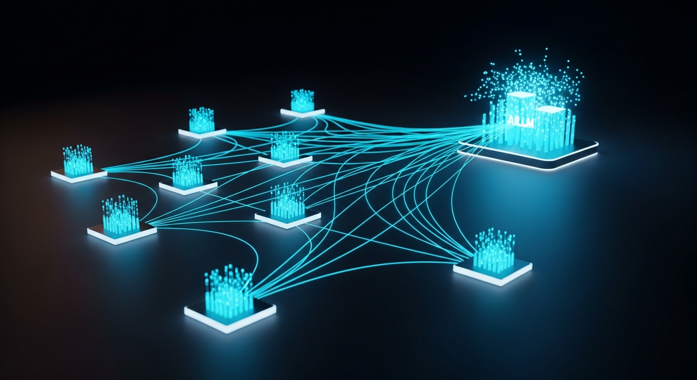 AI web scraping pipeline feeding data into LLM and automation workflow 2026